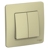 Выключатель 2-кл. СП Blanca 10А IP20 (сх. 5) 250В бежевый SchE BLNVS010507
